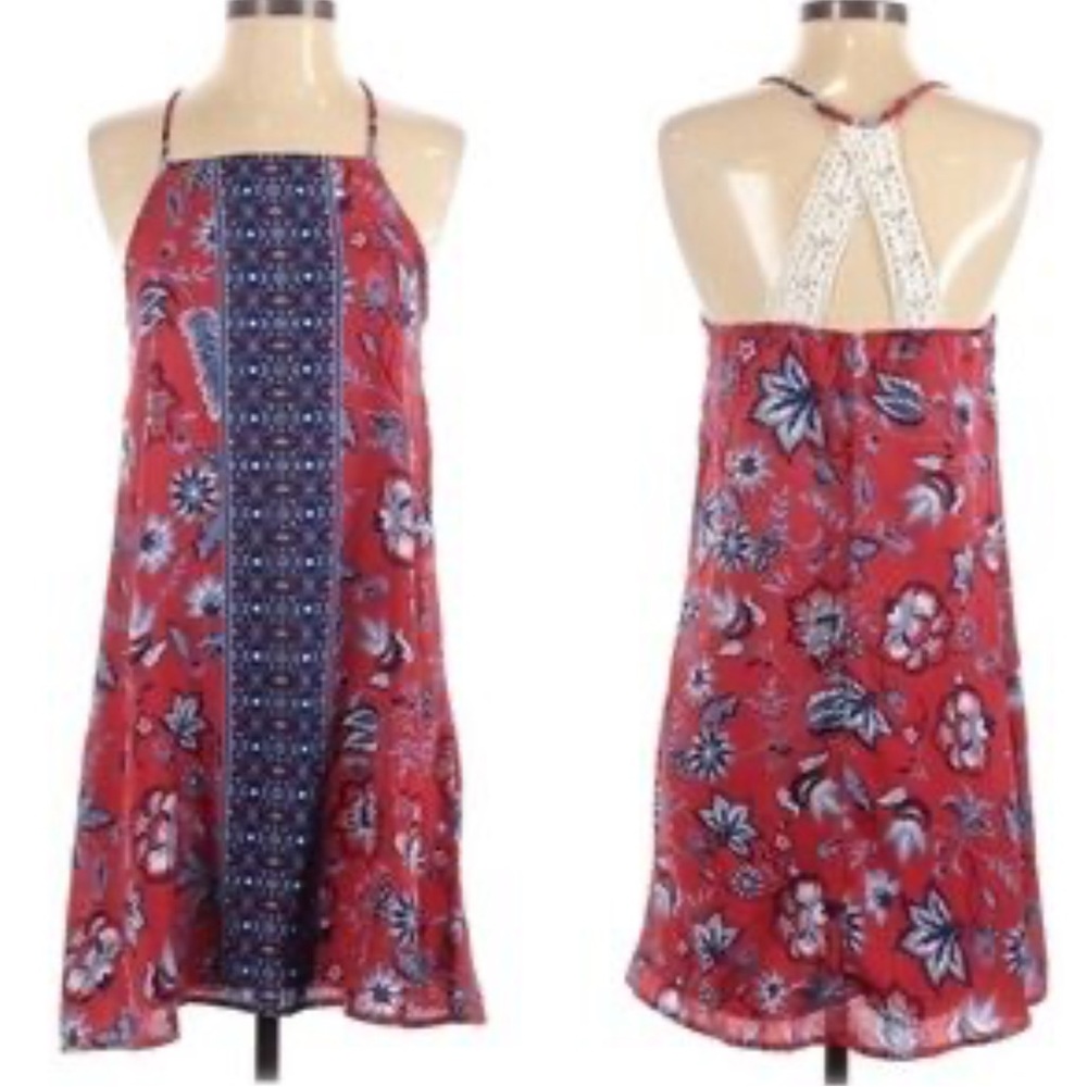 Blue Rain Floral Dress